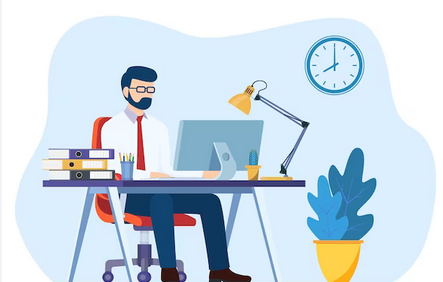 work at office